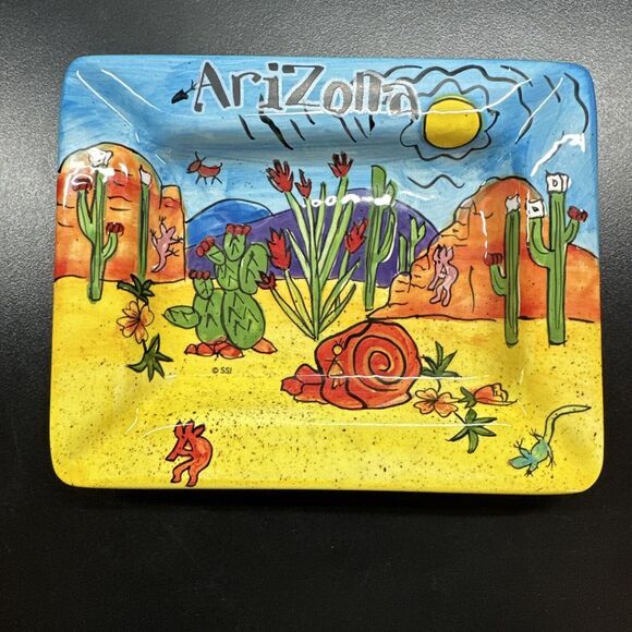 Arizona Small Ashtray Vintage Souvenir Ceramic - Picture 1 of 4